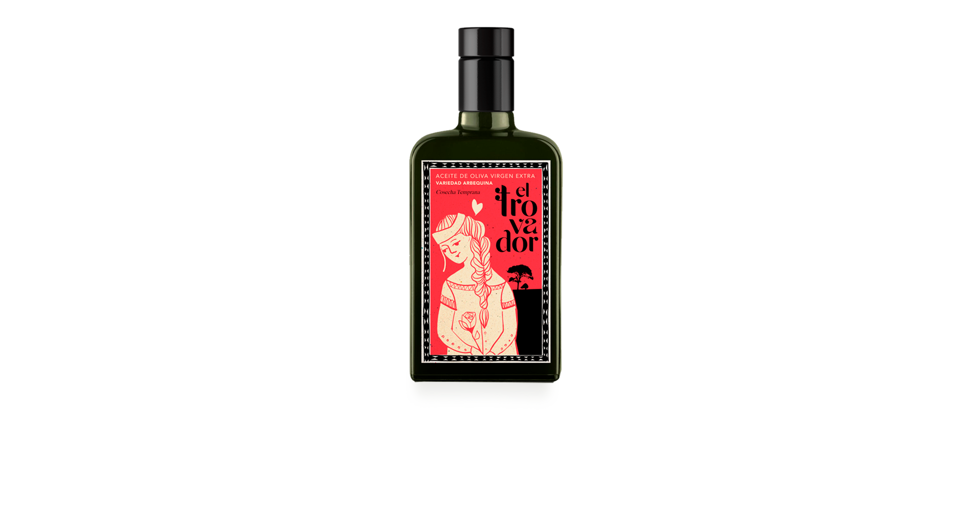 El Trovador — AOVE con rosa, trovador y castillo